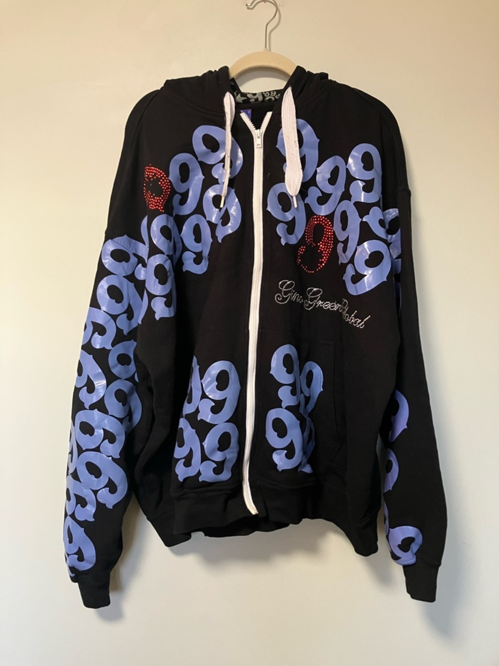 Gino green global Black Full Zip Hoodie - Picture 1 of 6